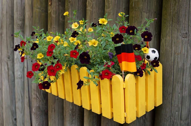 Blumenkasten zur Weltmeisterschaft